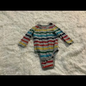 Rainbow striped onesie